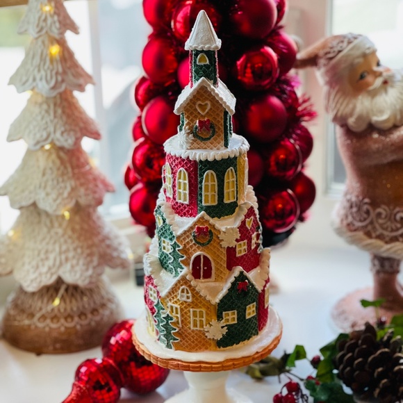 COPY - Gingerbread Sugar Castle 16” - Picture 1 of 6